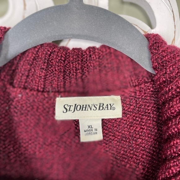 St. John's Bay Super Soft Red Pullover Sweater - Picture 5 of 5